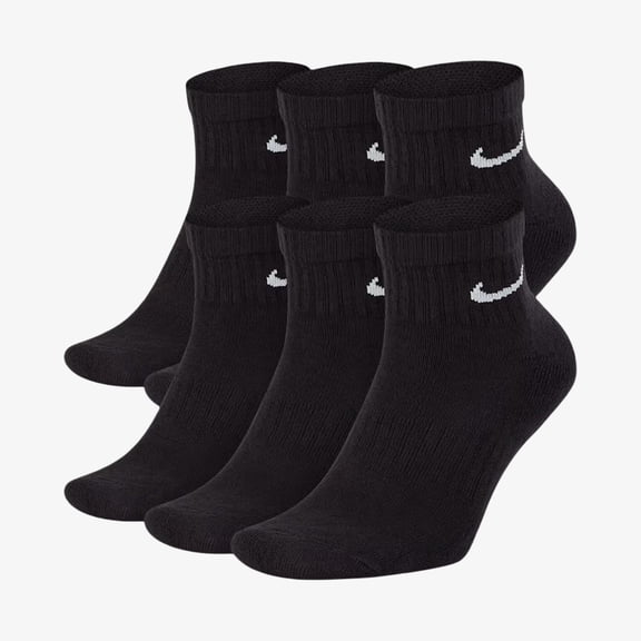 Nike Dri-FIT Everyday Cushioned Mid Socks (6 Pack) Black