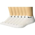 thumbnail image 1 of Men's Nike 6-pack Everyday Plus Cushioned Low-Cut Training Socks Color: White Size: 8-12, 1 of 4