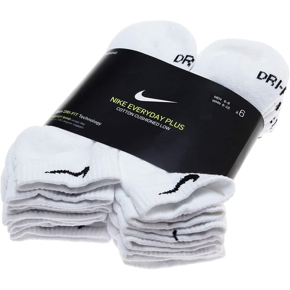 Nike Dri-FIT Everyday Plus Cushion Training Low Socks 6 Pack