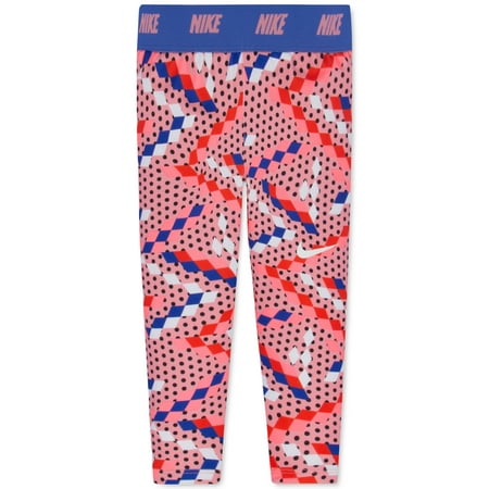 Nike Dri-FIT Geo-Print Capri Leggin (Bright Melon, 6)
