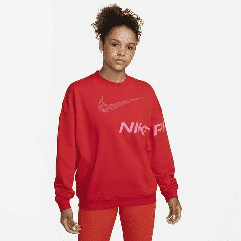 Red womens nike sweatshirt hotsell