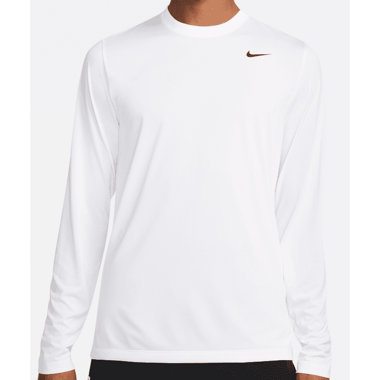 Nike Dri-FIT Legend Men's Long-Sleeve Fitness Top Color: White