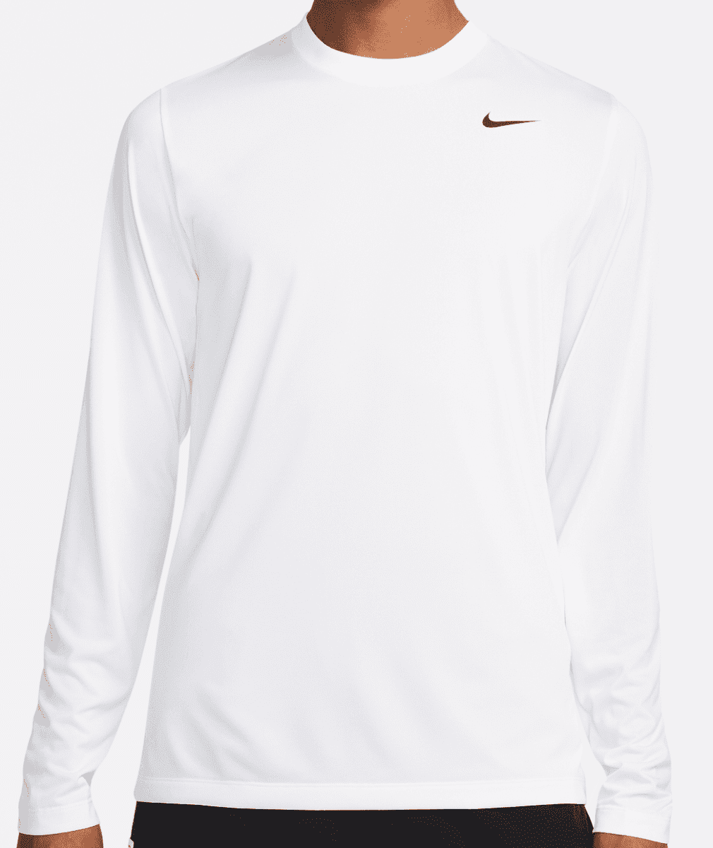 ★★Nike★★ Dry Fit Legend Long Sleeve Fitness Top M White Nike Men's Dri-FIT Legend Long-Sleeve Fitness Top | TYLER'S