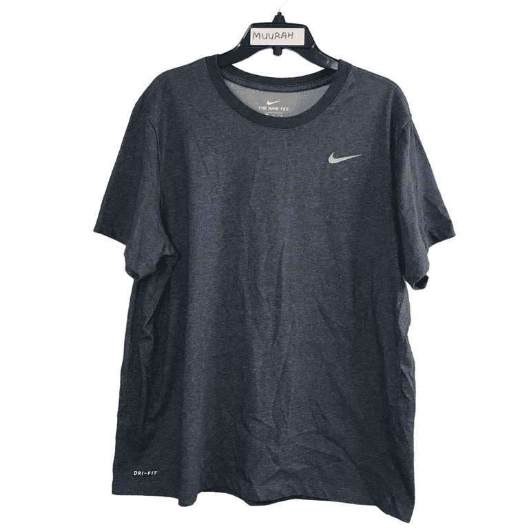 Nike Dri-FIT Men's Fitness T-Shirt Color: Obsidian Heather/Matte