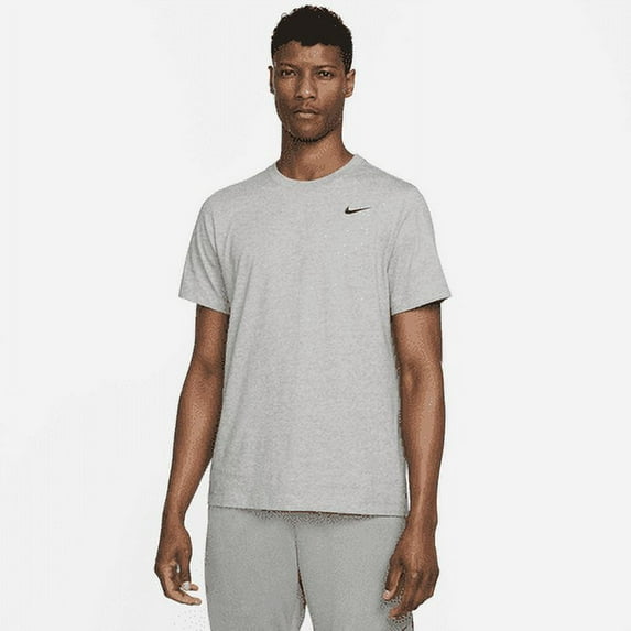 Nike Dri-FIT Men's Fitness T-Shirt Color: Dark Grey Heather/Black Size: S Tall