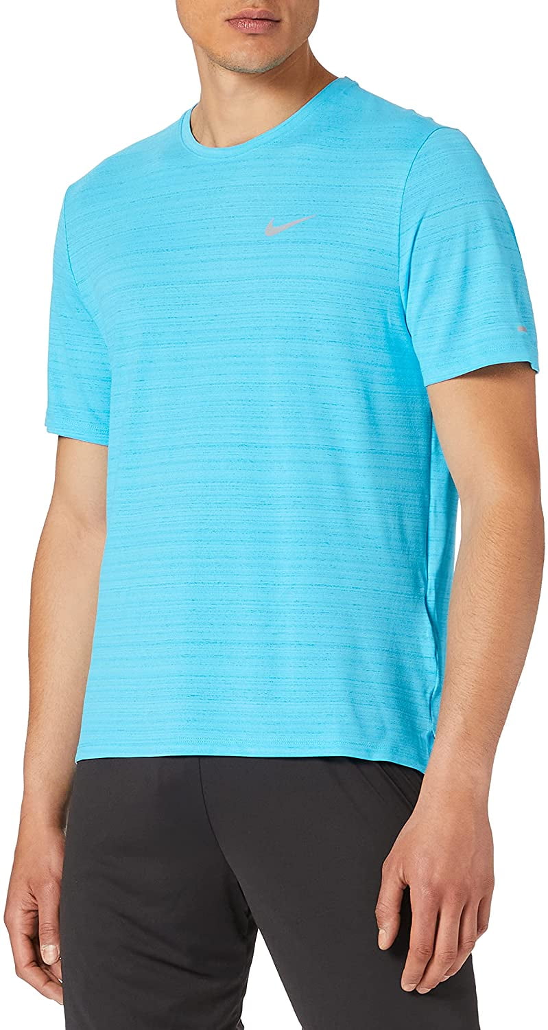 Reporter buste nudler Nike Dri-FIT Miler Mens Running Shor Sleeve Shirts Top CU5992-447 Size M -  Walmart.com