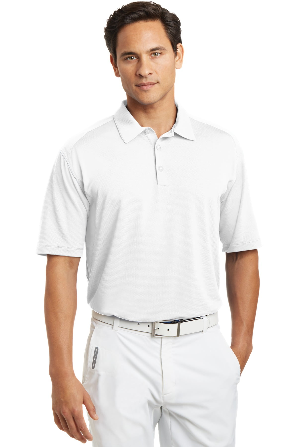 Nike Dri FIT Mini Texture Sport Shirt. White. S