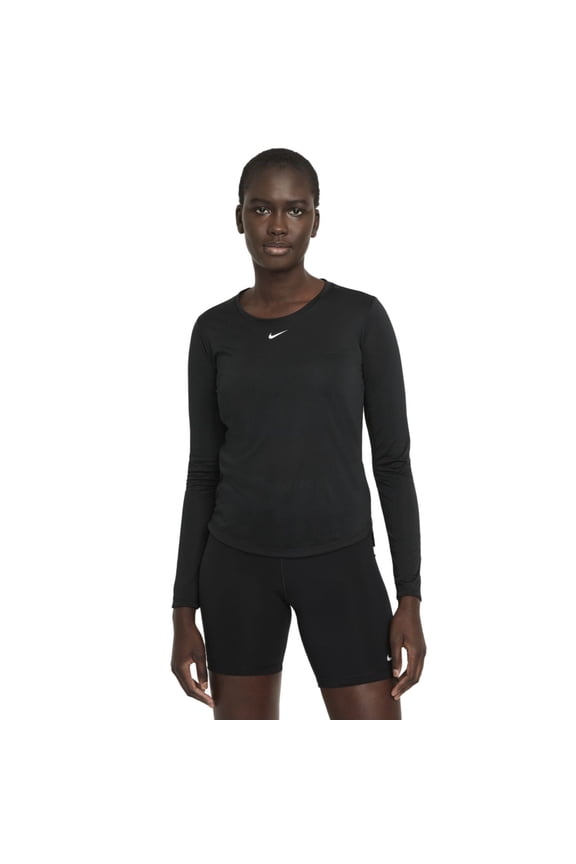 Dri-FIT One Long Sleeve Top in Black/White at Nordstrom, Size Xx-Large