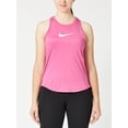 thumbnail image 1 of Nike Dri-FIT One Women's Graphic Tank, Pink/White, L, 1 of 5
