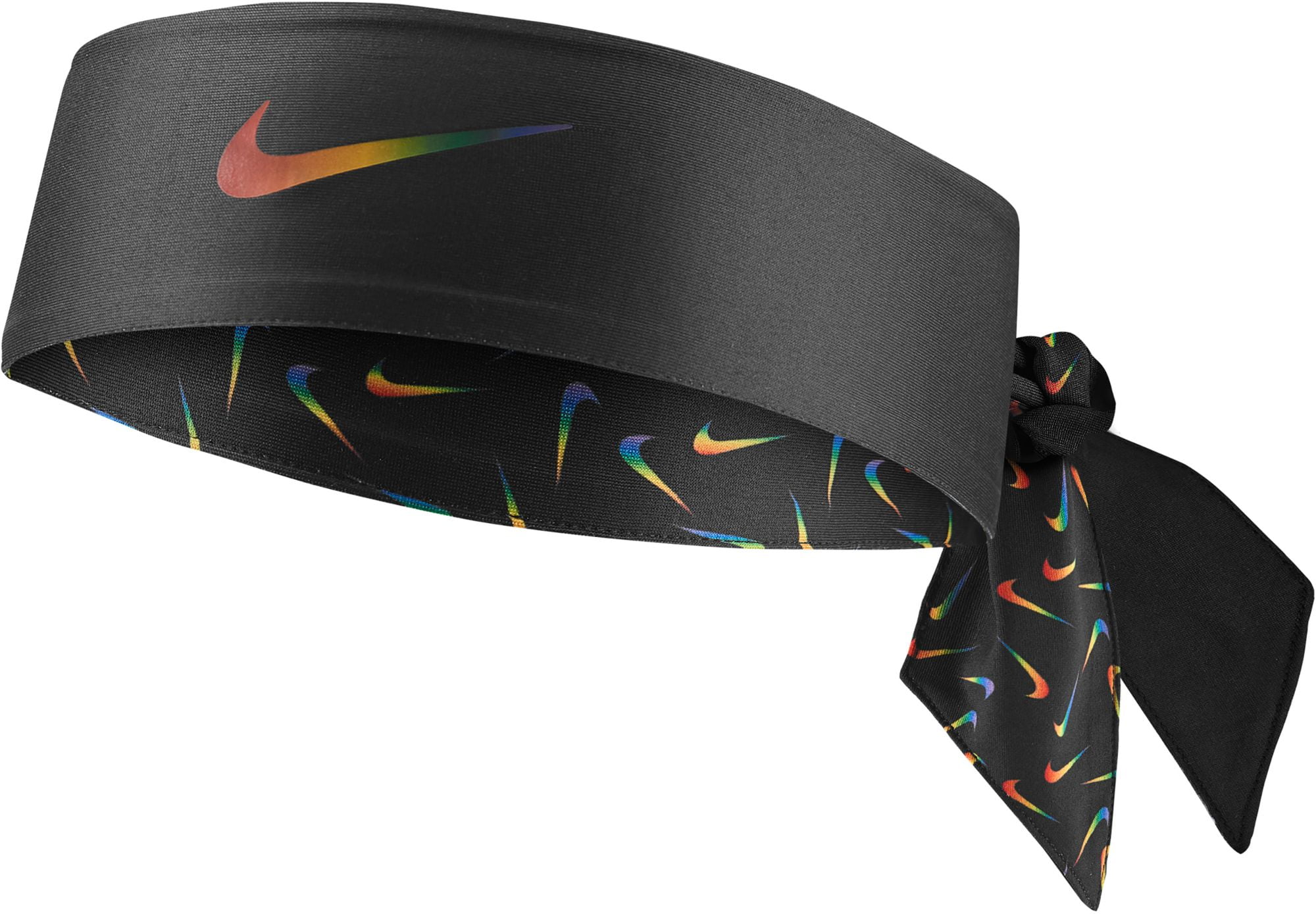Nike Dri FIT Reversible Rainbow Logo Head Tie 3.0 Black Pimento Walmart