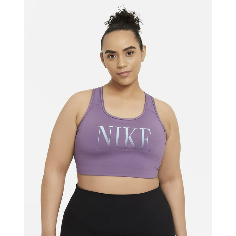 Nike Womens Dri-FIT Swoosh Non-Padded Sports Bra (Plus Size) Khaki 3XL