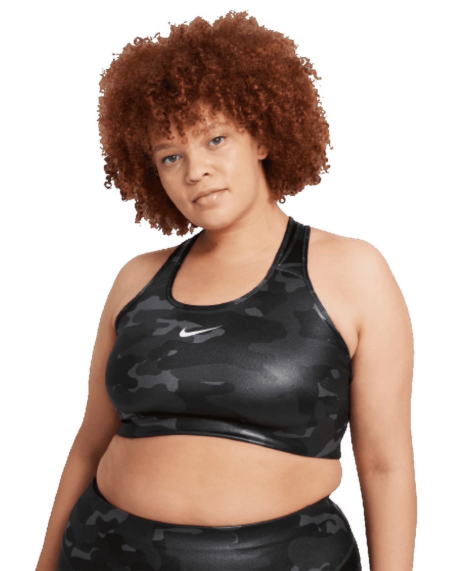 Nike Dri-FIT Swoosh Women's Medium-Support (Camo Shine) Sports Bra (Plus  Size 