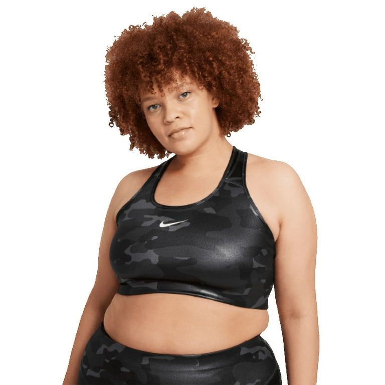 Nike Dri-FIT Swoosh Women's Medium-Support (Camo Shine) Sports Bra (Plus  Size 