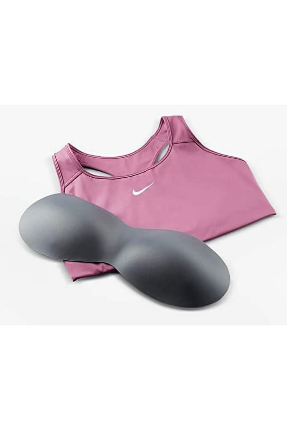 Dri-FIT Swoosh Women's Medium-Support Padded Sports Bra Plus Size Pink/White DH3384-507