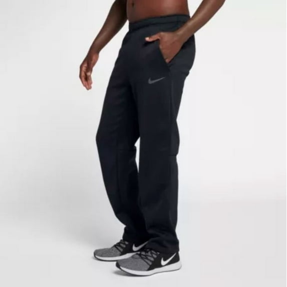Nike Men's Therma Training Pants (Large, Black/MTLC Hematite)