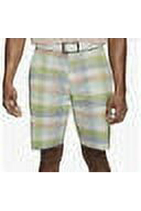 Dri-FIT UV Men's Plaid Golf Chino Shorts, DH1294 Blue/Arctic Orange 34