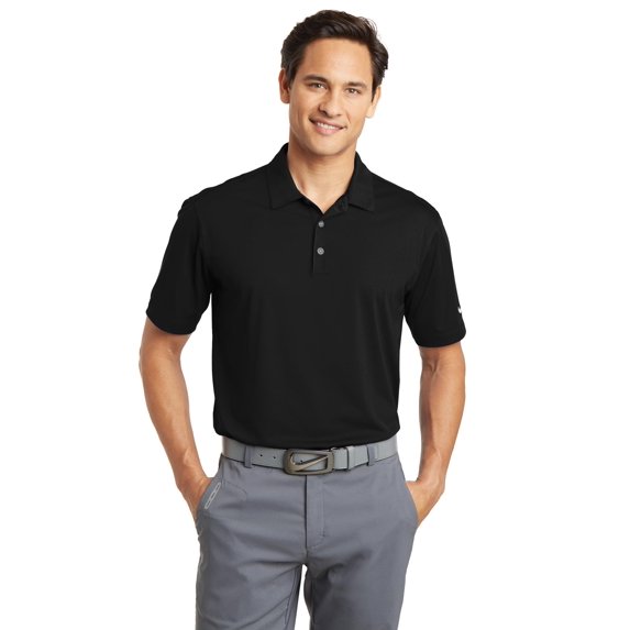 Nike Dri-FIT Vertical Mesh Polo. Black. S.