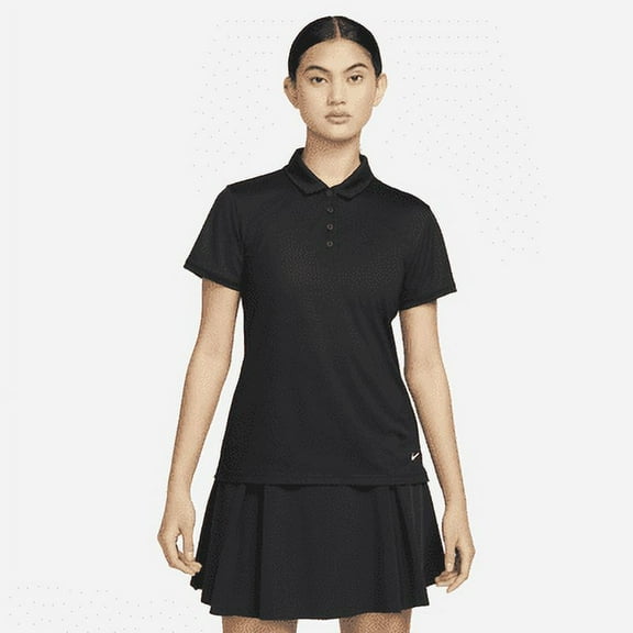 Nike Dri-FIT Victory Women's Golf Polo Color: Black/White Size: XS