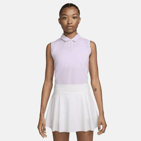 Nike Dri-FIT Victory Women's Sleeveless Golf Polo Color: Violet Mist/Black Size: S