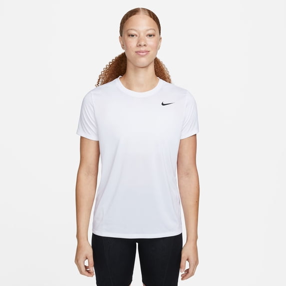 Nike Dri-FIT Women's T-Shirt Color: White/Black Size: XS (0–2)
