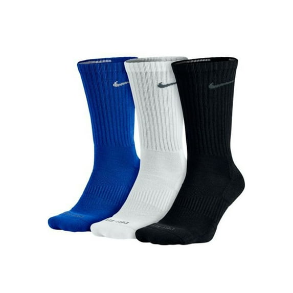 Nike Dri-Fit Cushioned Crew Socks - 3 Pair Pack Large