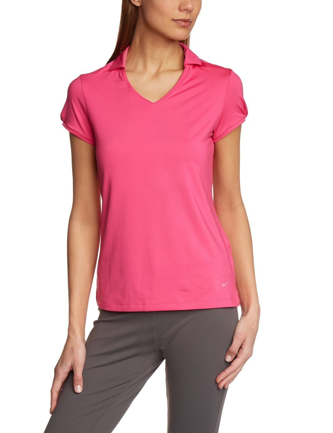 Nike DriFit Flight Mix VNeck WOMEN Golf Shirt 640330 612 size M