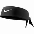 thumbnail image 1 of Nike Dri-Fit Head Tie Headband Black, White One Size, 1 of 2