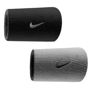 Nike Dri-Fit Home & Away Doublewide Wristbands 1 Pair, One Size Fits Most, Black/Base Grey