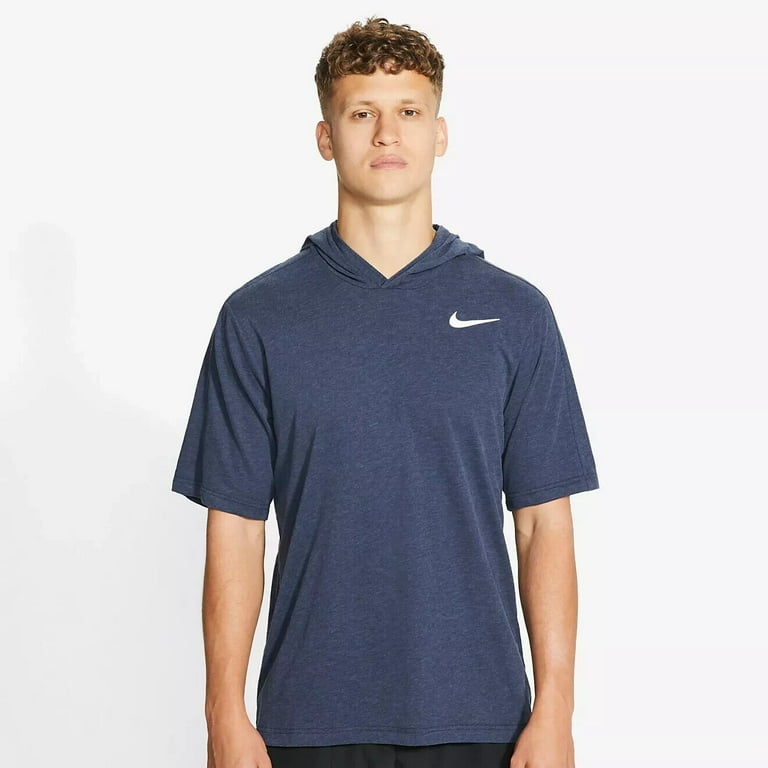 Nike Dri Fit Men's Hooded Logo T-Shirt in Obsidian Blue CU4964 - Main Image