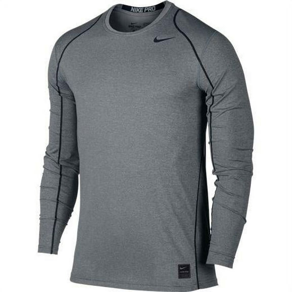 Nike Dri-Fit Men's Pro Cool Fitted Long Sleeve Shirt 703100-091 Carbon Heather