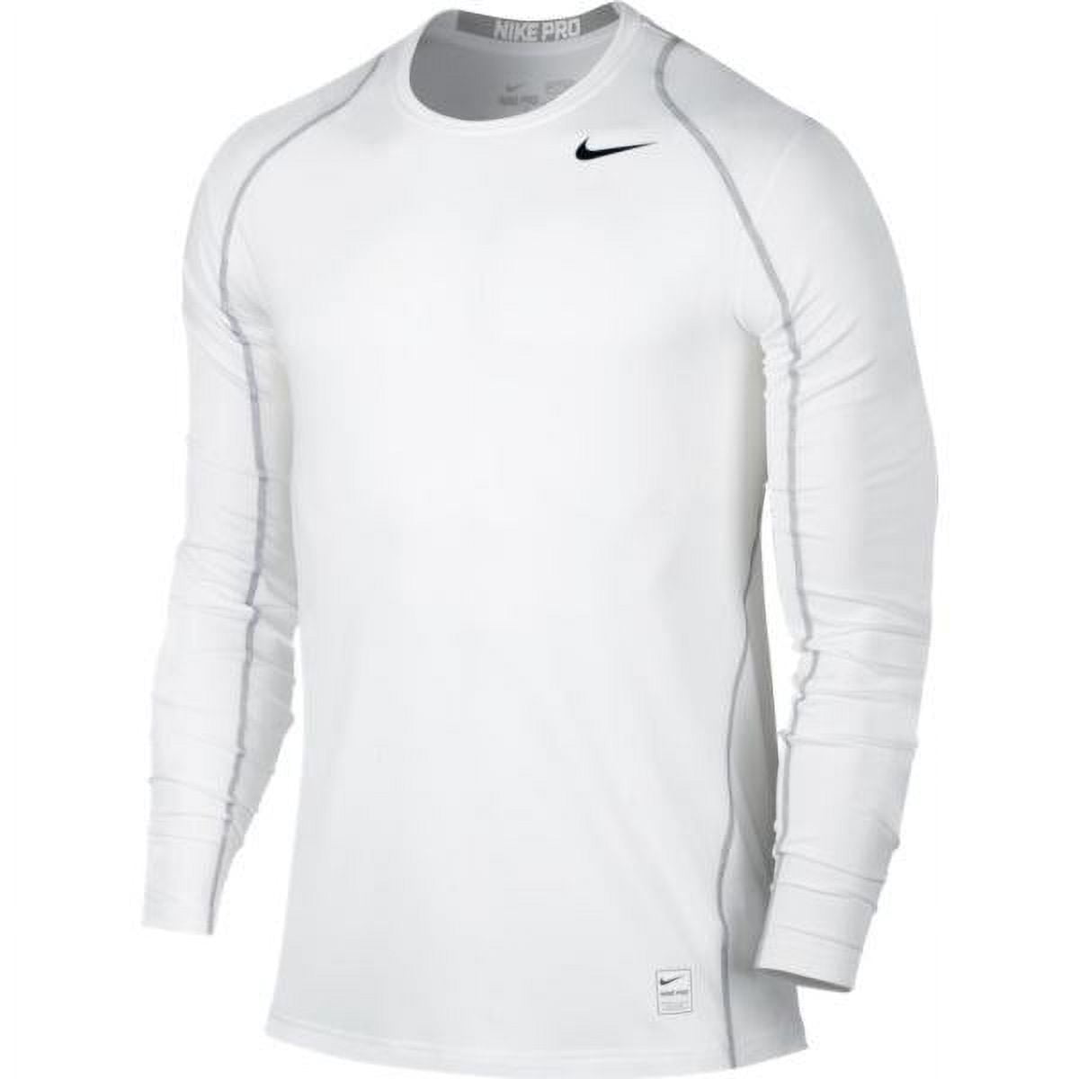 Nike Dri-Fit Men's Pro Cool Fitted Long Sleeve Shirt 703100-100 White 