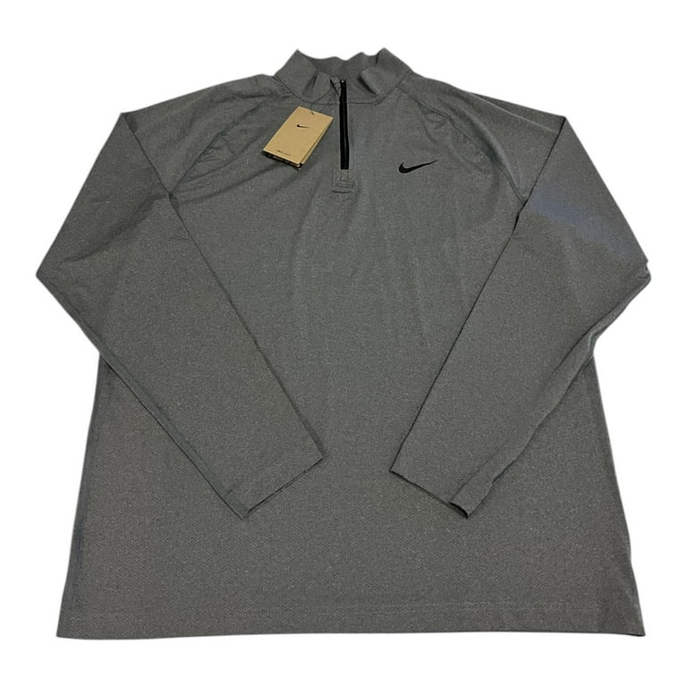Nike Dri-Fit Men's Ready 1/4 Zip Long Sleeve Gray Performance