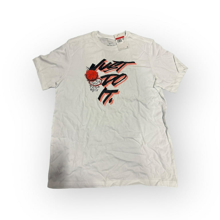 Nike Dri-Fit T-shirt Men's Just Do It Basketball Print Crew Neck