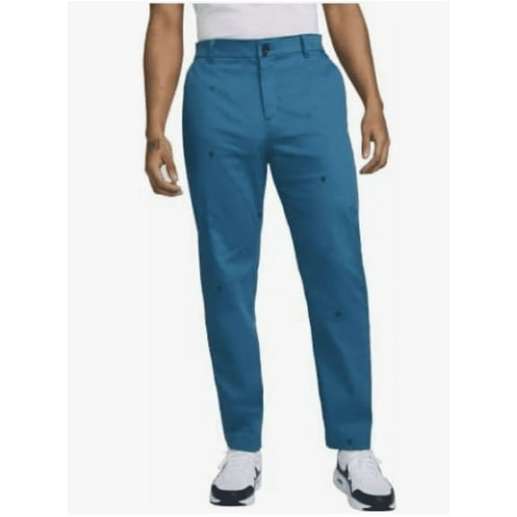 Nike Dri-Fit UV Flat Front Chino Marina Blue Golf Pants 38x30 - (DH1288-404)