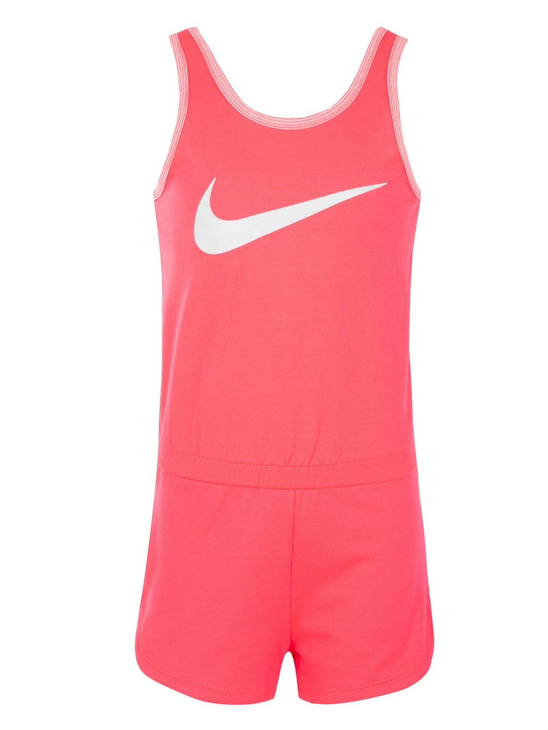 Nike Dry Coral Racer Pink Romper Dri-fit Jumper Jumpsuit Shorts 4 