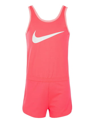 Nike Womens Jumpsuit Small Pink Wide Leg Sleeveless Romper Bodysuit Active  NEW