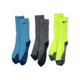 thumbnail image 1 of Nike Dry Dri-Fit Cushioned Crew Training Socks 3-Pack Blue/Grey/Volt New (M 8-12), 1 of 1