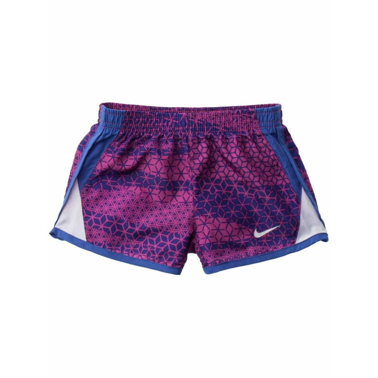 Nike Dry Girls Blue & Pink Dri-fit Running Track Athletic Shorts Fusion  Violet 