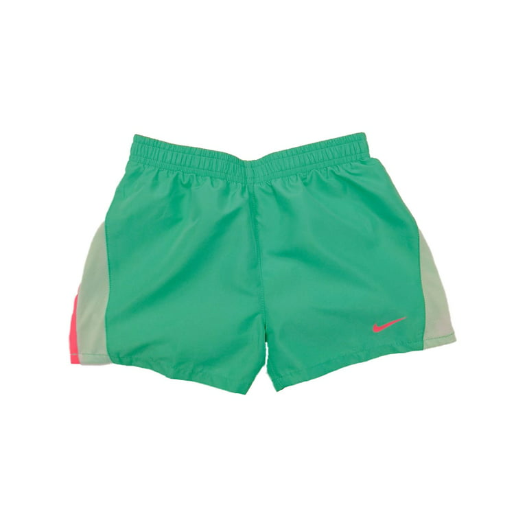 Nike Dry Girls Green & Pink Dri-fit Running Track Athletic Shorts