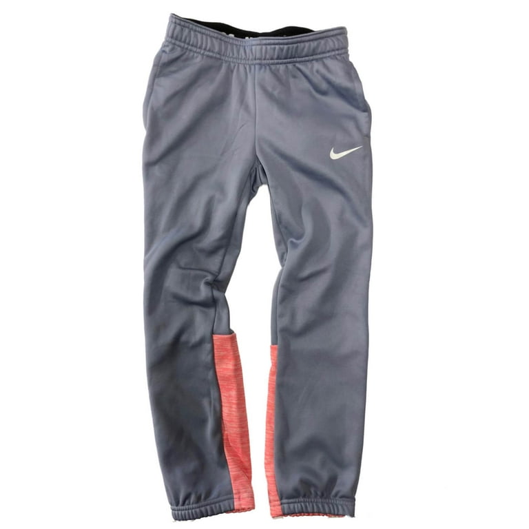 Nike Dry Therma Girls Gray & Pink Dri-fit Athletic Leggings Sweat