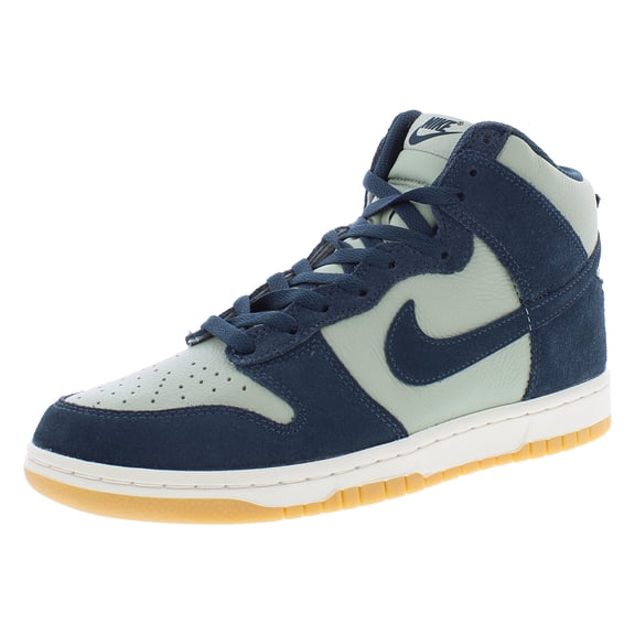 Nike Dunk High Retro SE Leather Mens Shoes Size 9, Color: Jade Horizon/Armory Navy