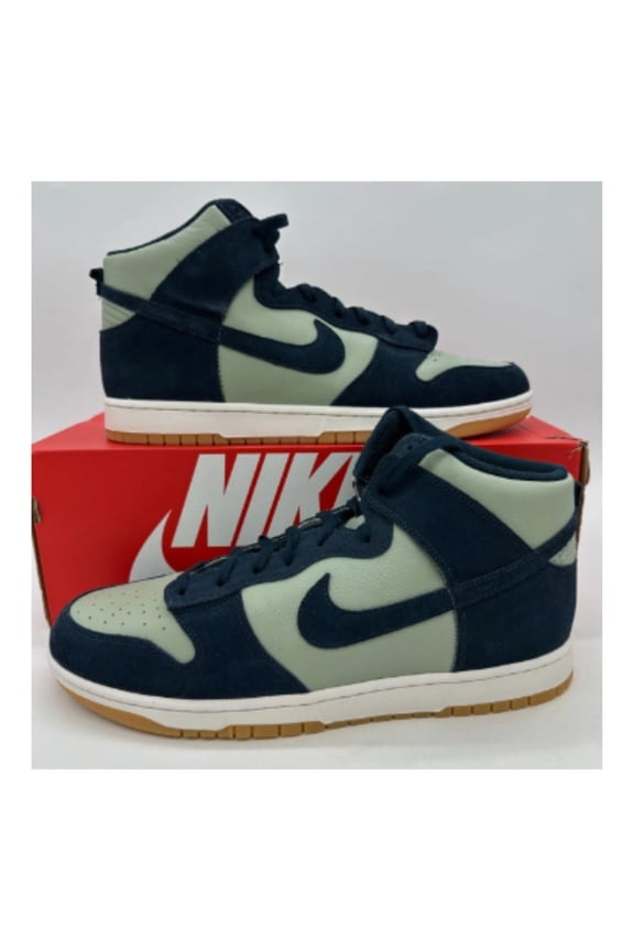 Dunk High Retro SE Navy Blue Rubber Leather Sneakers, Men's