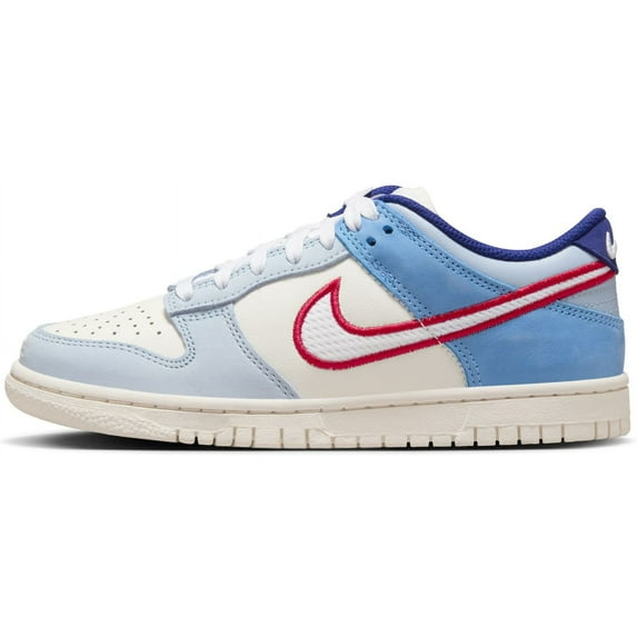Nike Dunk Low Big Kids' Shoes Color: Sail/Sail/Light Armory Blue/White Size: 6.5Y