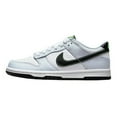 thumbnail image 1 of Nike Dunk Low Big Kids' Shoes Color: White/Football Grey/Green Strike/Black Size: 4.5Y, 1 of 5