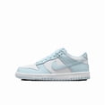 thumbnail image 1 of Nike Dunk Low Big Kids' Shoes Color: White/Glacier Blue Size: 5Y, 1 of 4