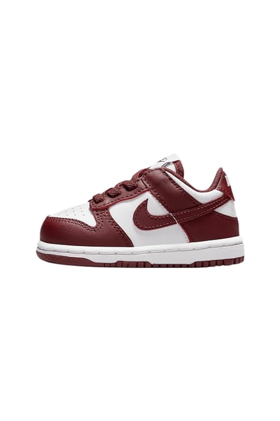 Dunk Low Big Kids' Shoes (FB9109-115, White/Gym Red/Redwood) Size 3.5