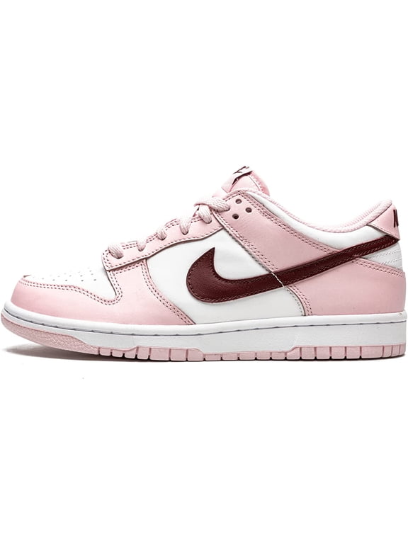 Dunk Low Pink Foam Red White Big Kids' GS Sneakers CW1590-601