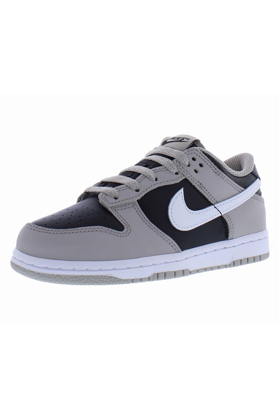 Dunk Low Leather PS Boys Shoes Size 1, Color: College Grey/White/Black