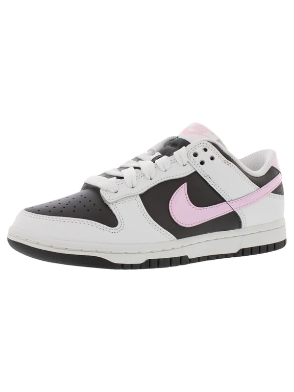 Dunk Low Leather Womens Shoes Size 6.5, Color: Summit White/Pink Foam
