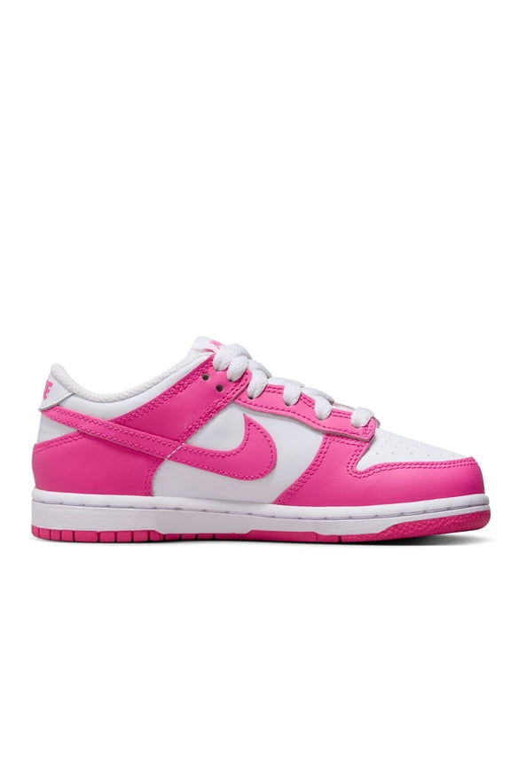 Little Kid's Nike Dunk Low White/Laser Fuchsia (FB9108 102) - 1.5